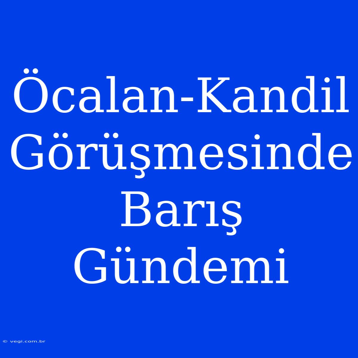 Öcalan-Kandil Görüşmesinde Barış Gündemi