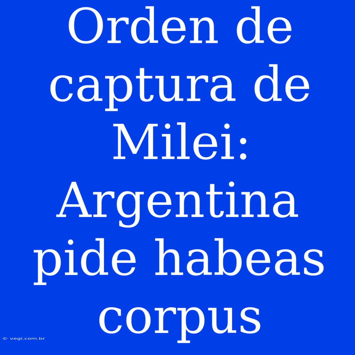 Orden De Captura De Milei: Argentina Pide Habeas Corpus