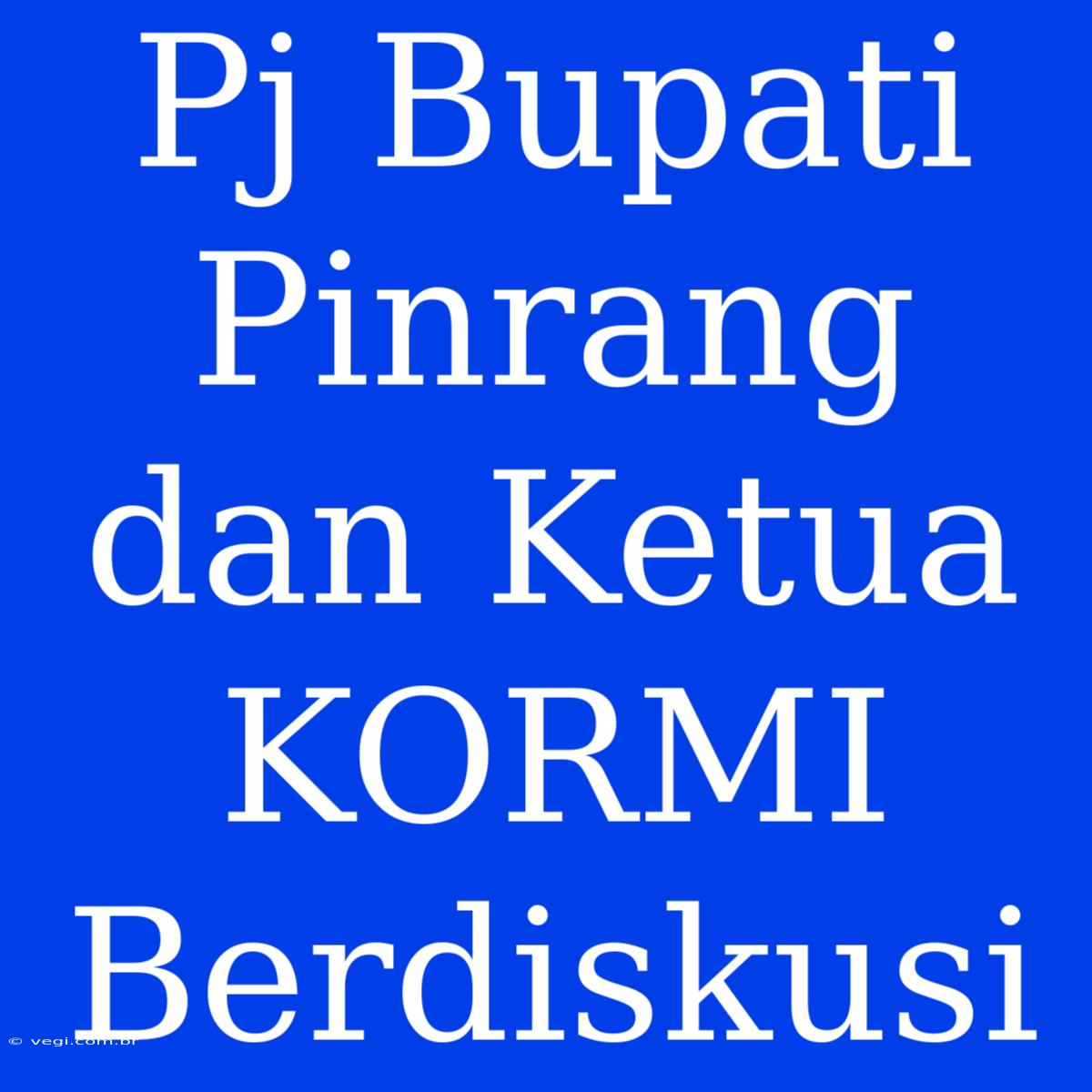 Pj Bupati Pinrang Dan Ketua KORMI Berdiskusi