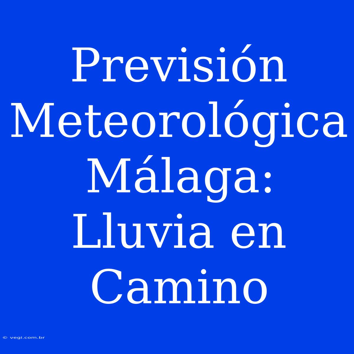 Previsión Meteorológica Málaga: Lluvia En Camino