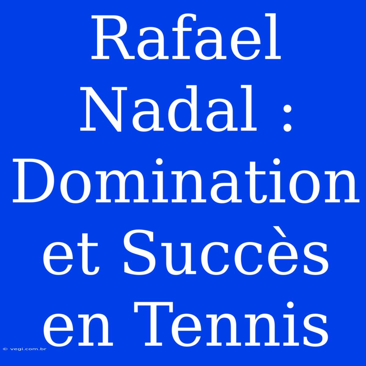 Rafael Nadal : Domination Et Succès En Tennis