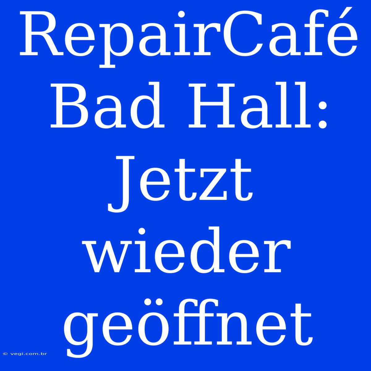 RepairCafé Bad Hall: Jetzt Wieder Geöffnet