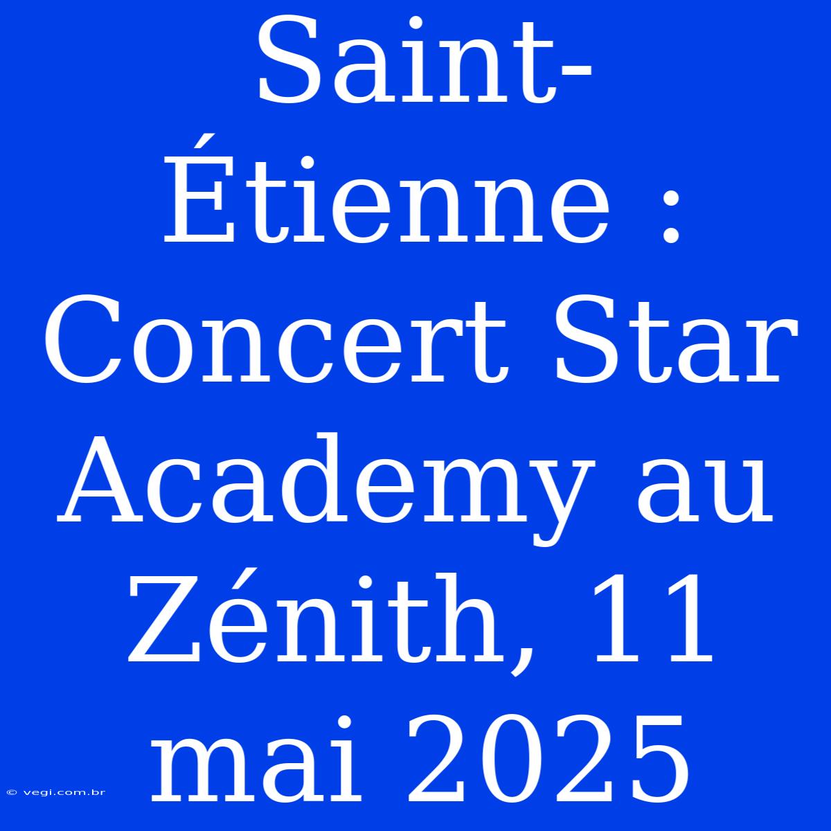 Saint-Étienne : Concert Star Academy Au Zénith, 11 Mai 2025