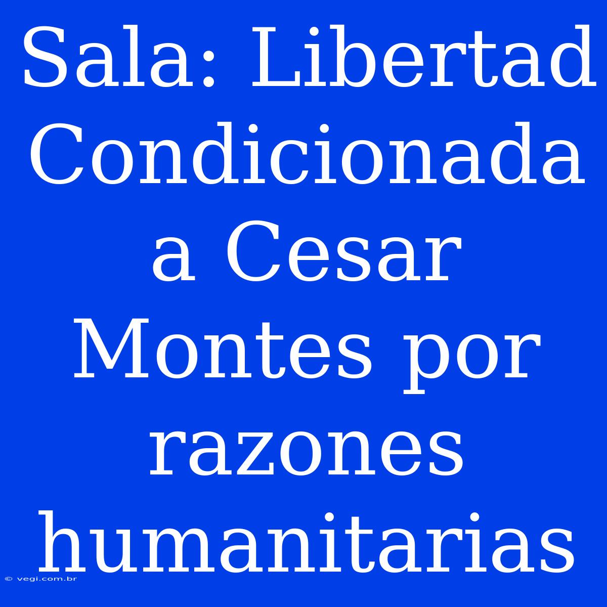 Sala: Libertad Condicionada A Cesar Montes Por Razones Humanitarias