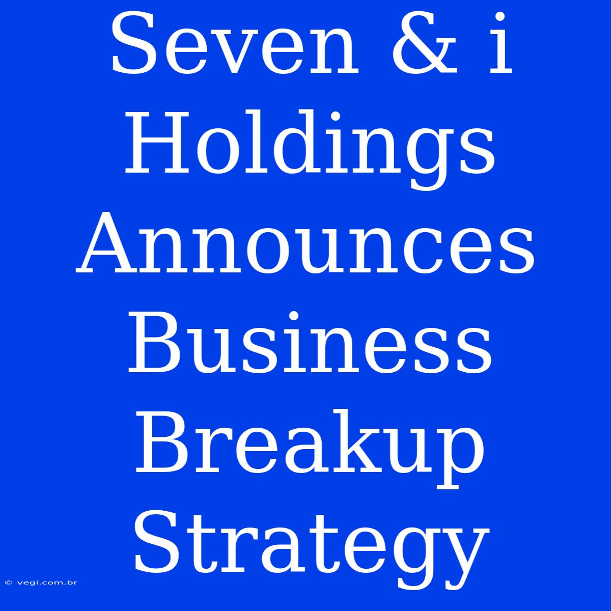 Seven & I Holdings Announces Business Breakup Strategy 