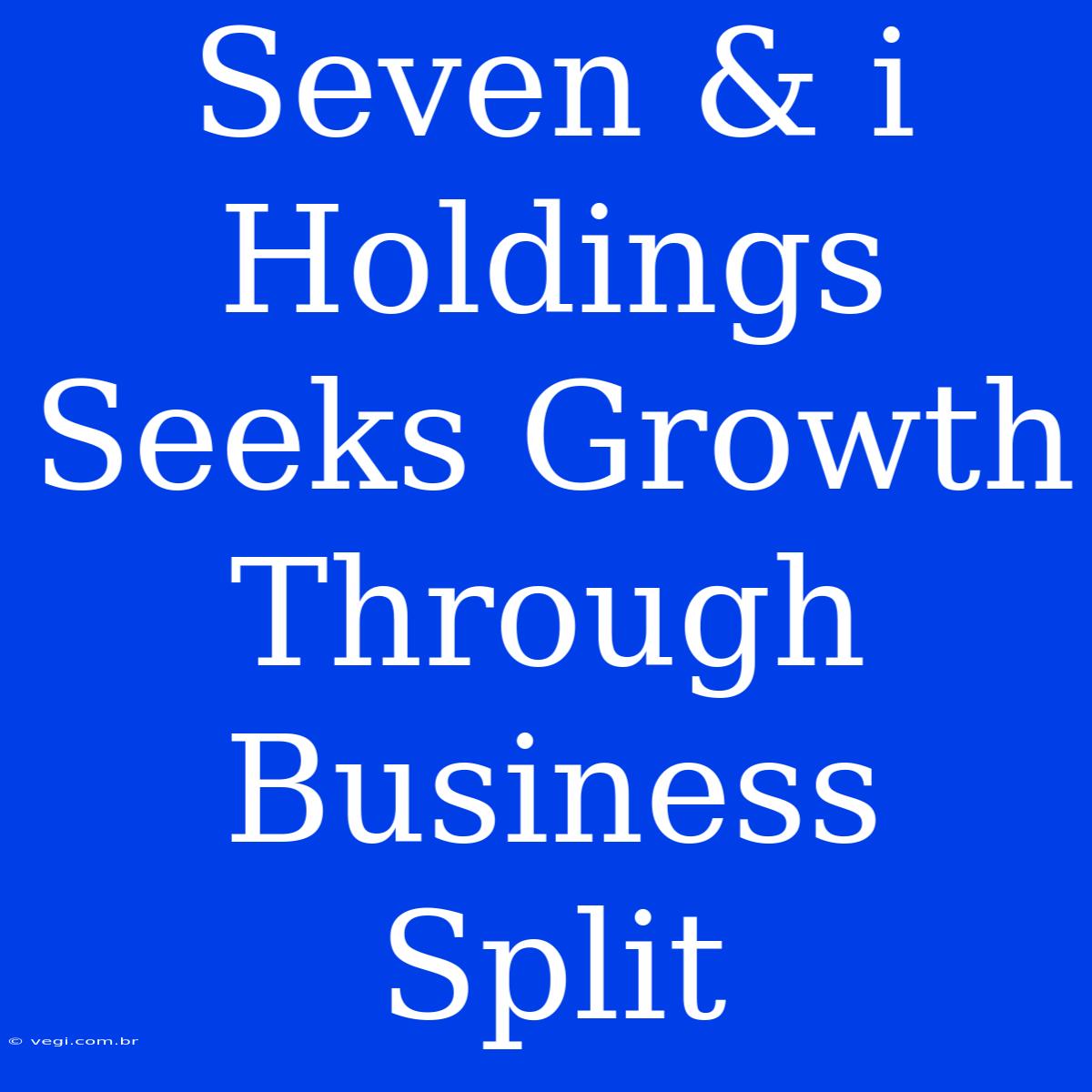 Seven & I Holdings Seeks Growth Through Business Split 