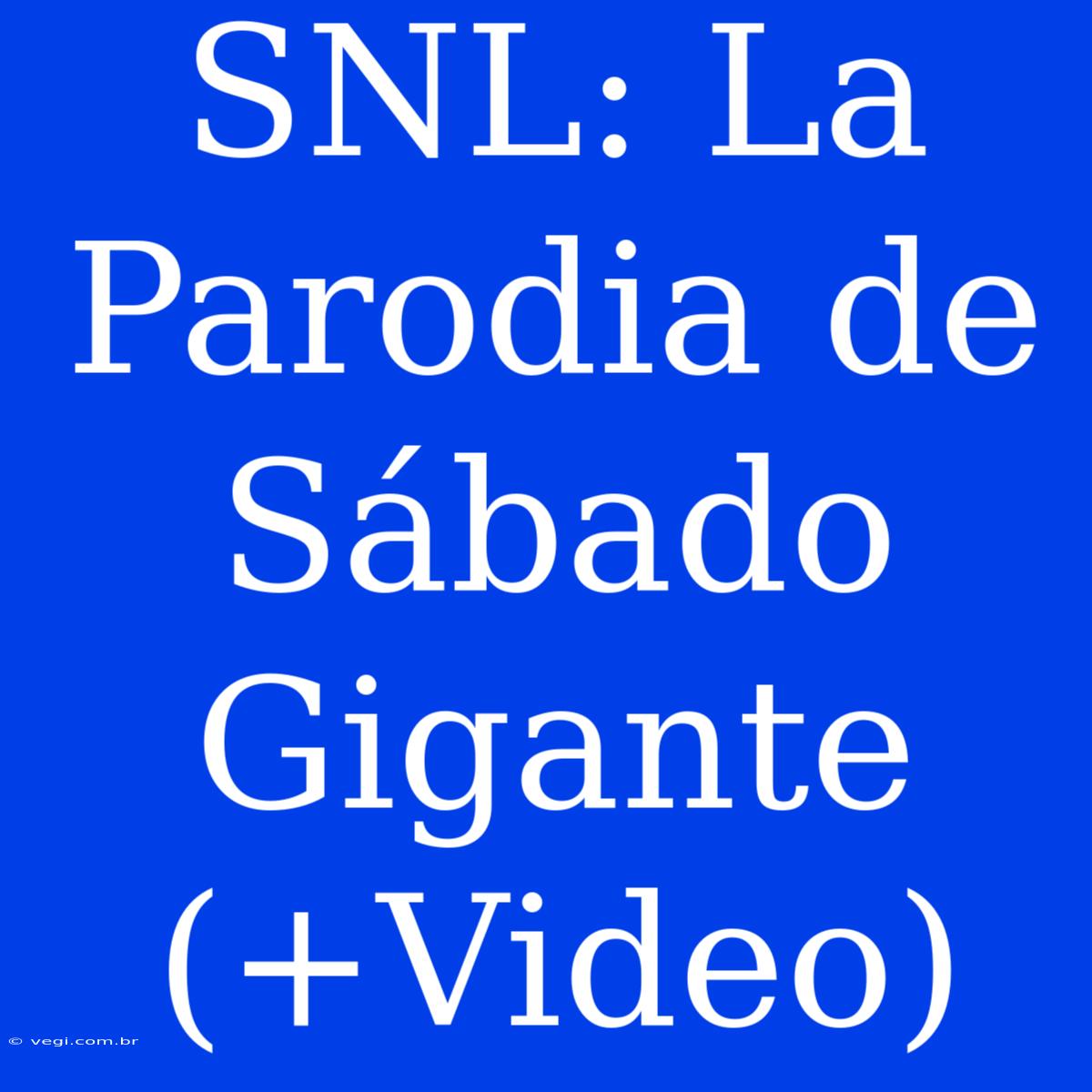 SNL: La Parodia De Sábado Gigante (+Video)