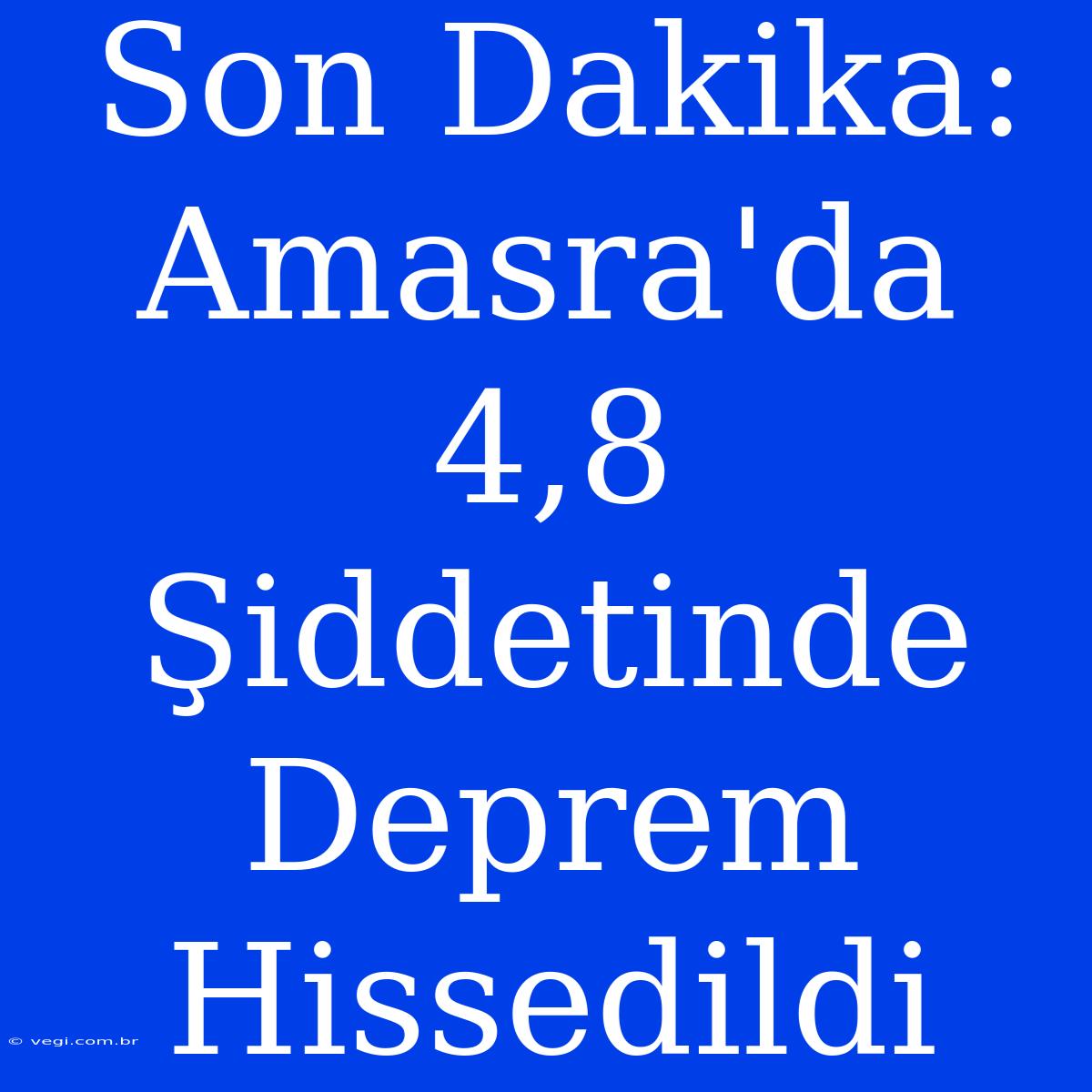 Son Dakika: Amasra'da 4,8 Şiddetinde Deprem Hissedildi