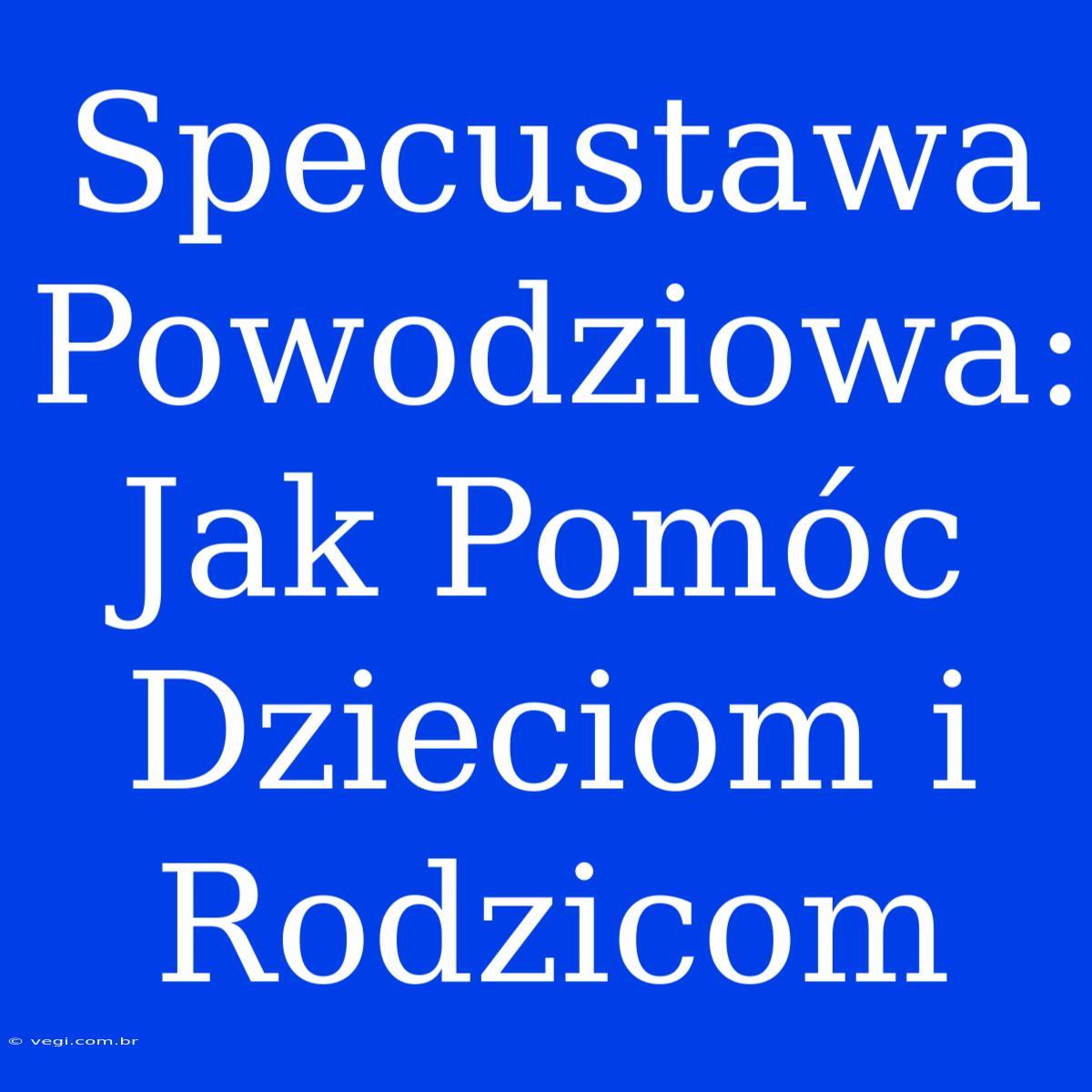 Specustawa Powodziowa: Jak Pomóc Dzieciom I Rodzicom