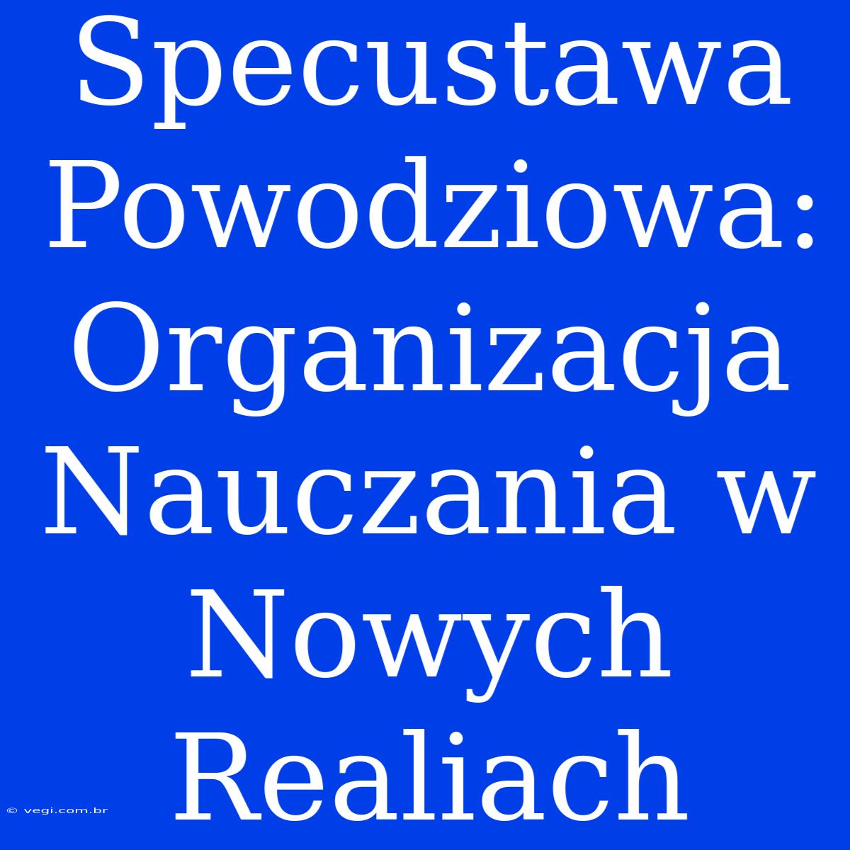 Specustawa Powodziowa: Organizacja Nauczania W Nowych Realiach