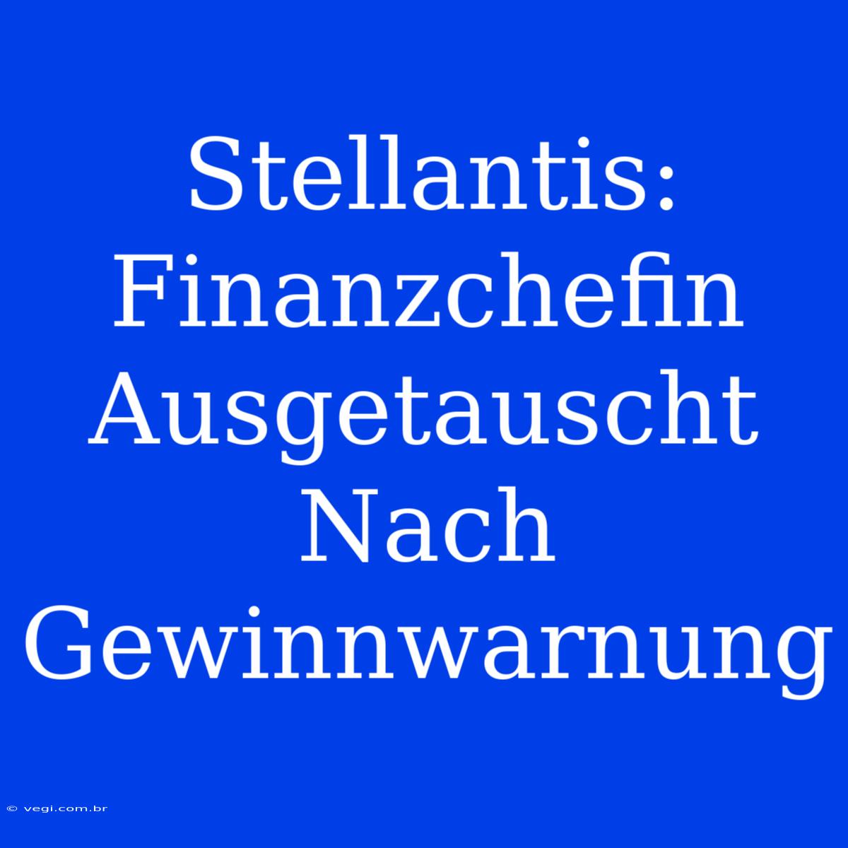 Stellantis: Finanzchefin Ausgetauscht Nach Gewinnwarnung