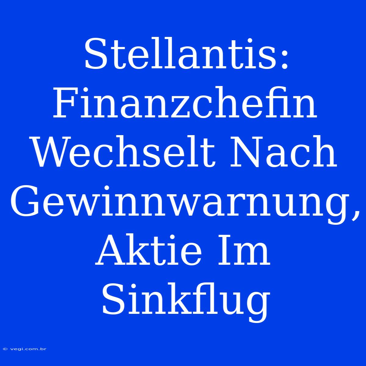 Stellantis: Finanzchefin Wechselt Nach Gewinnwarnung, Aktie Im Sinkflug