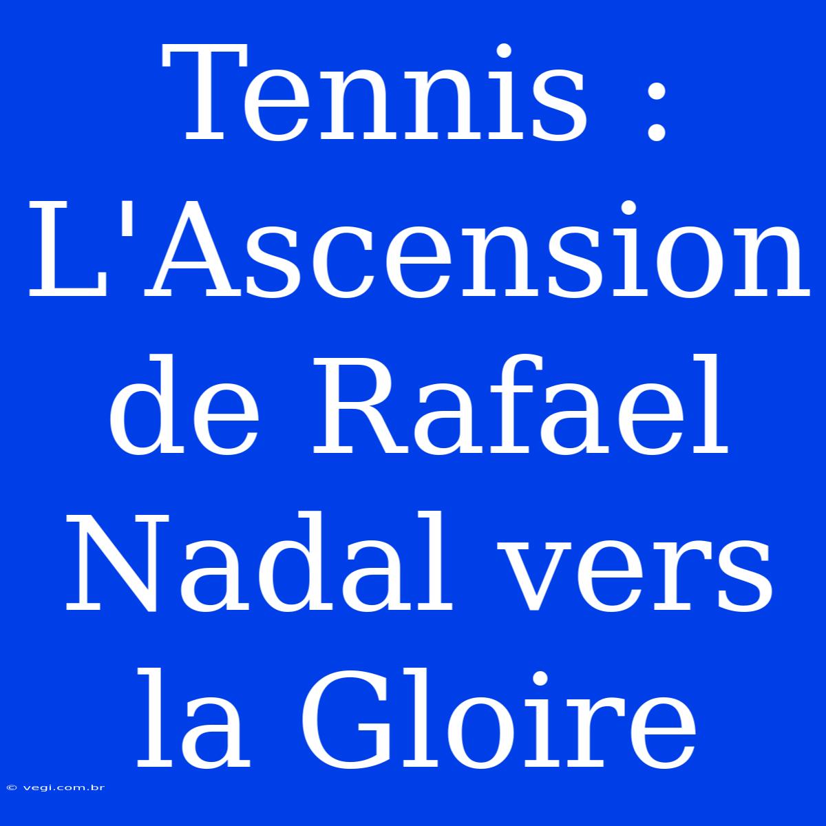 Tennis : L'Ascension De Rafael Nadal Vers La Gloire