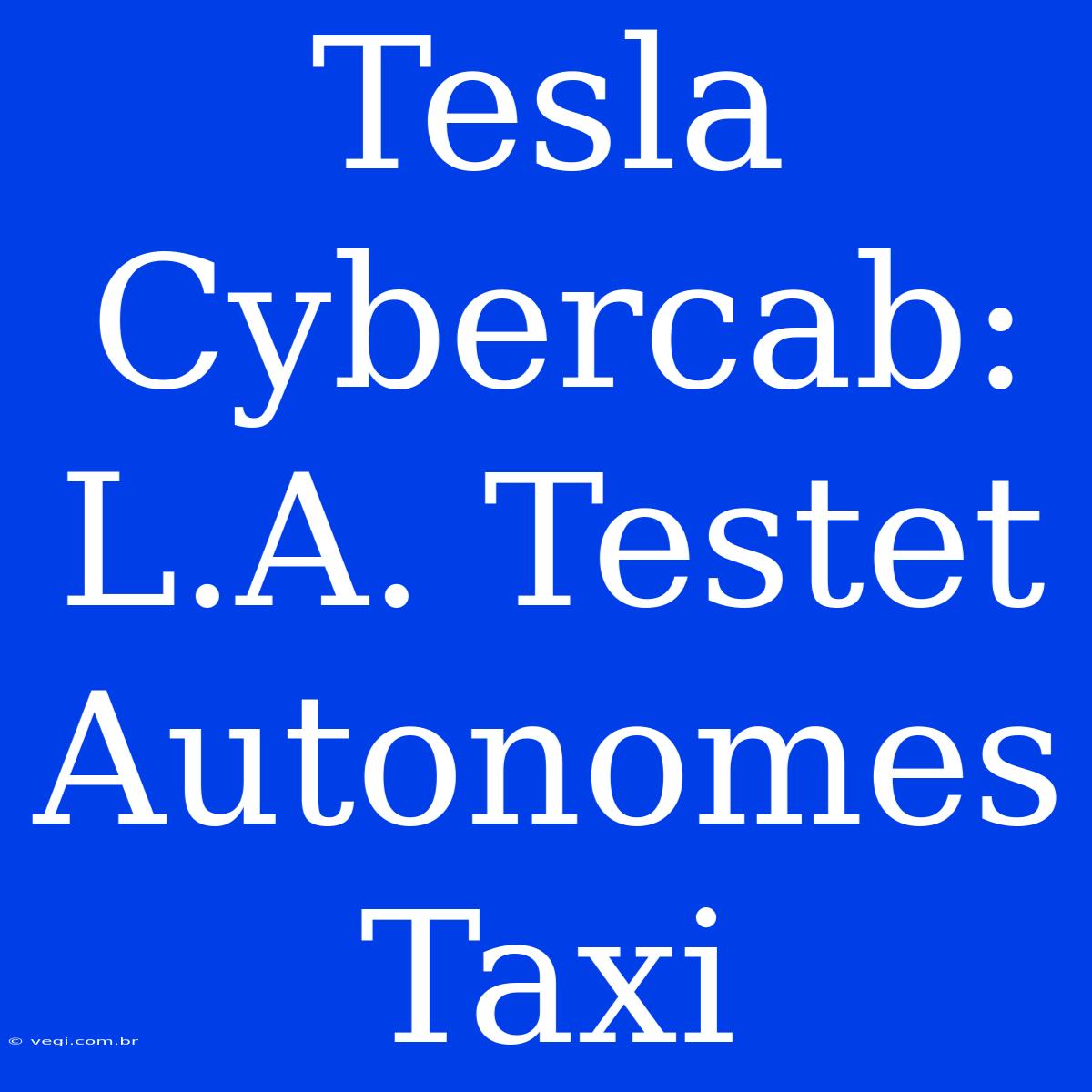 Tesla Cybercab: L.A. Testet Autonomes Taxi