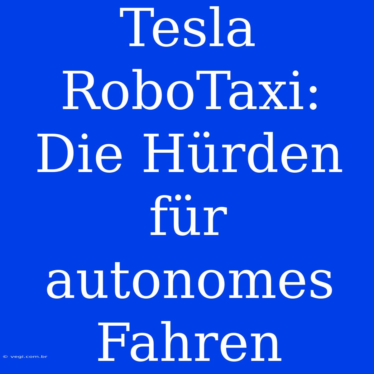 Tesla RoboTaxi: Die Hürden Für Autonomes Fahren