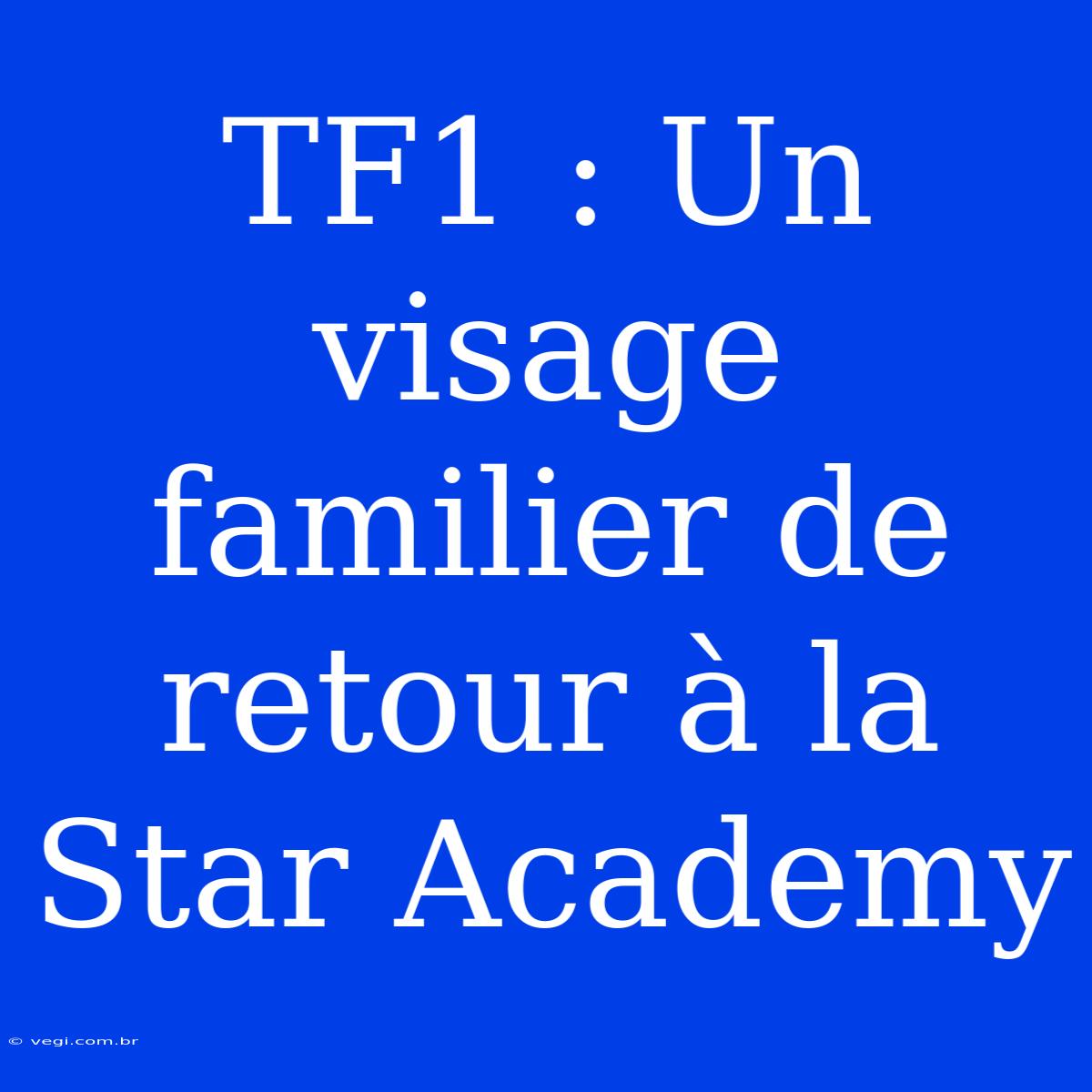 TF1 : Un Visage Familier De Retour À La Star Academy