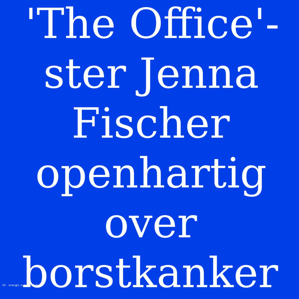 'The Office'-ster Jenna Fischer Openhartig Over Borstkanker