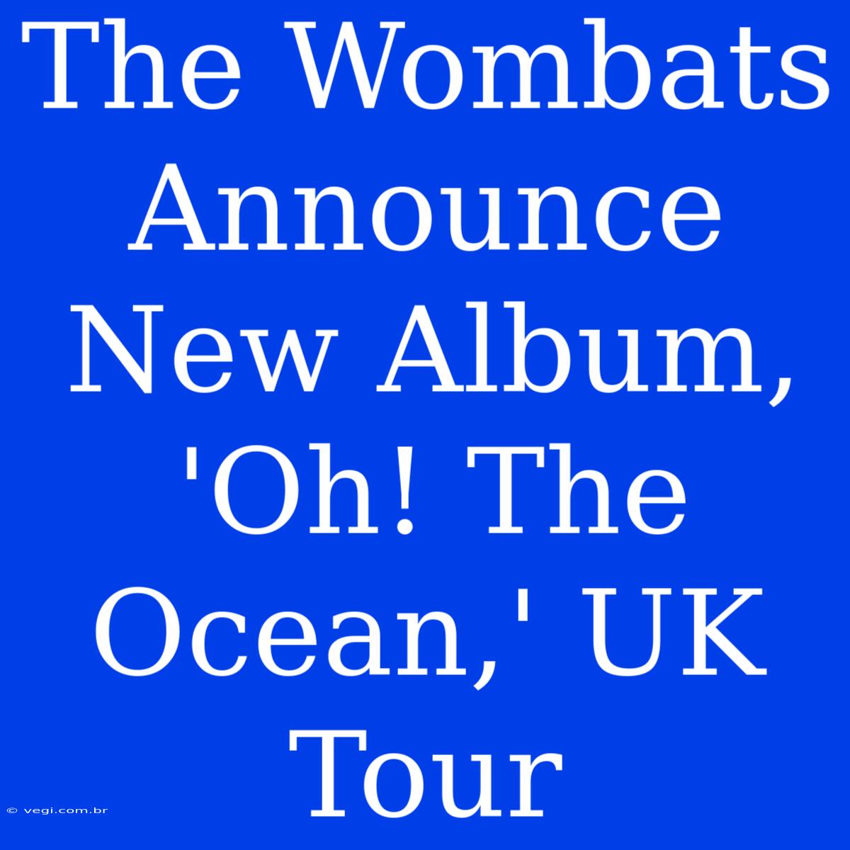 The Wombats Announce New Album, 'Oh! The Ocean,' UK Tour