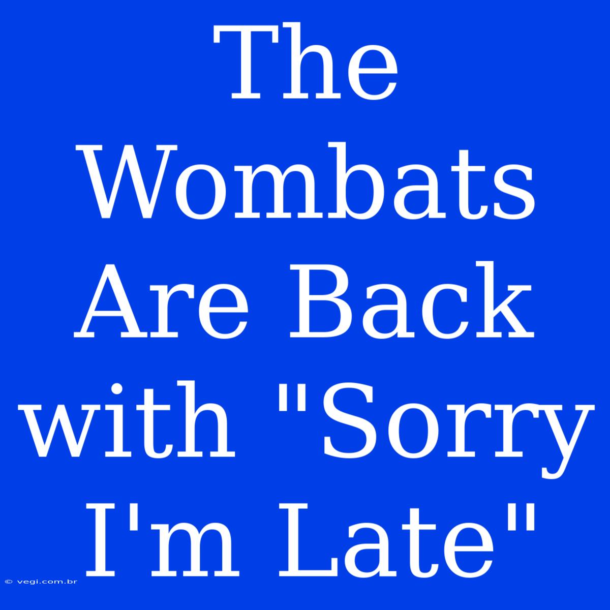 The Wombats Are Back With 