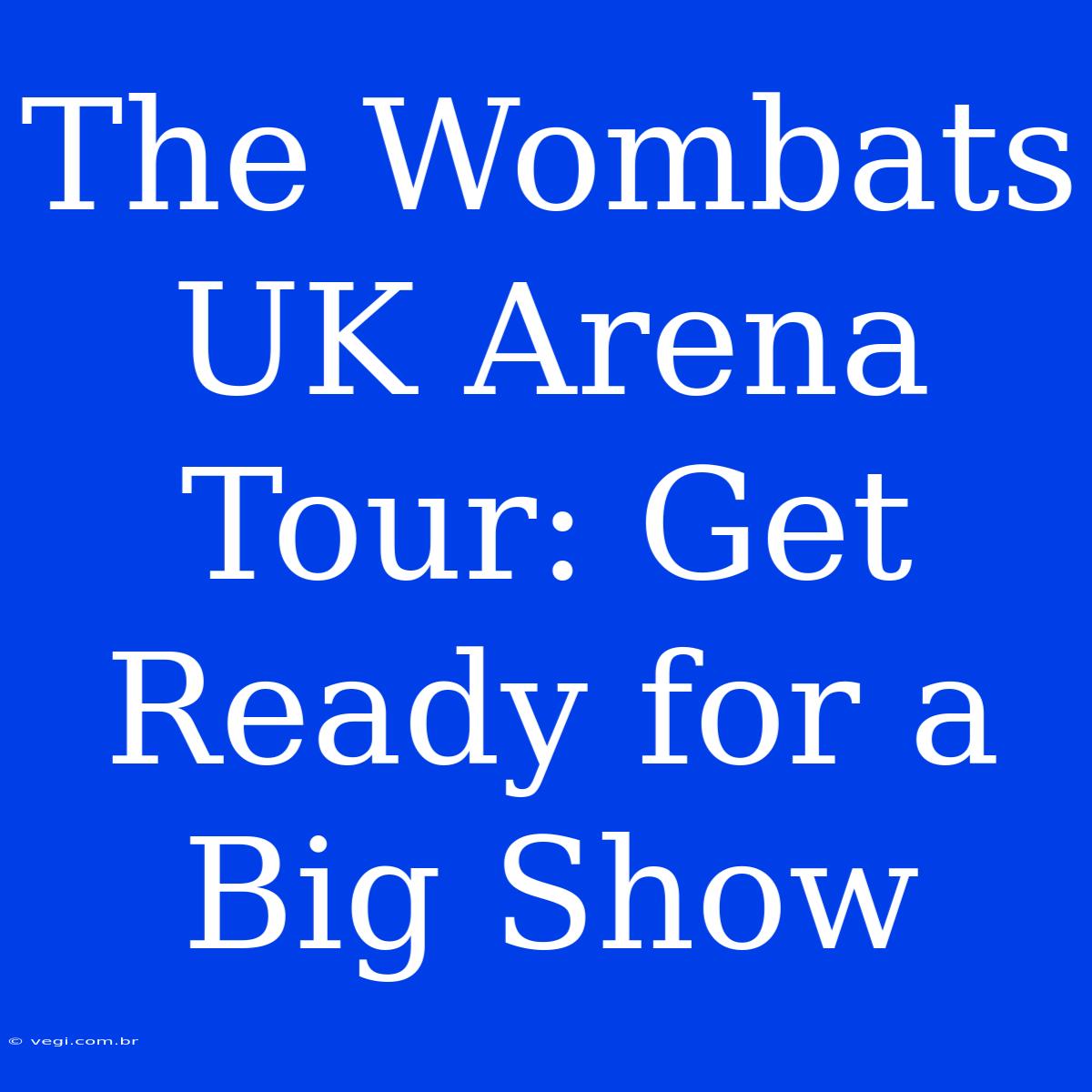 The Wombats UK Arena Tour: Get Ready For A Big Show