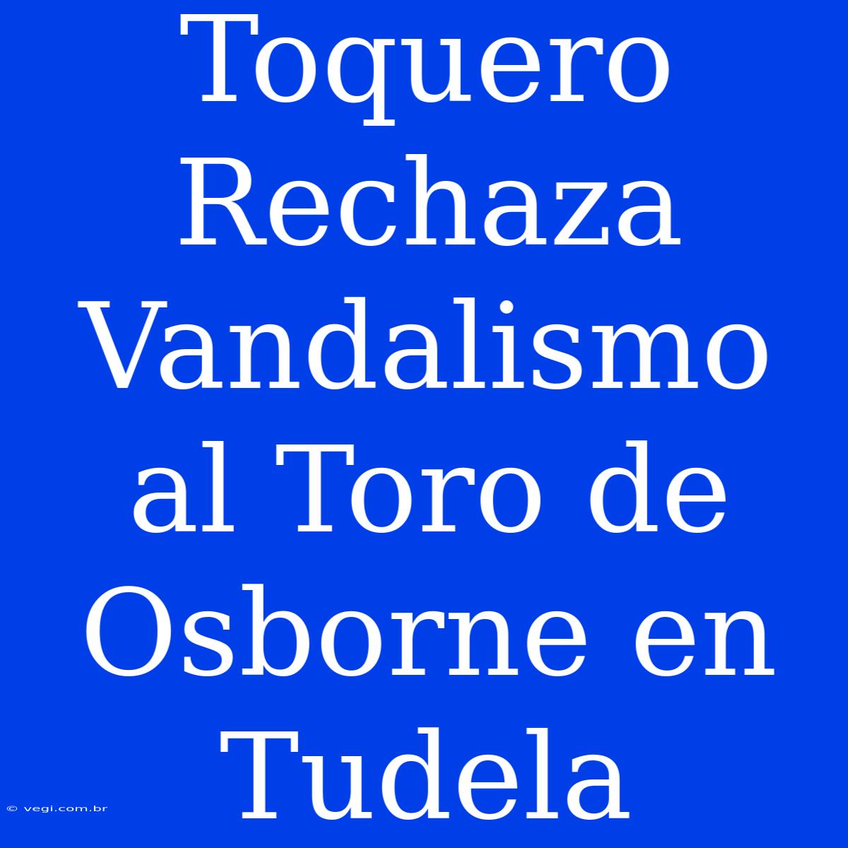 Toquero Rechaza Vandalismo Al Toro De Osborne En Tudela