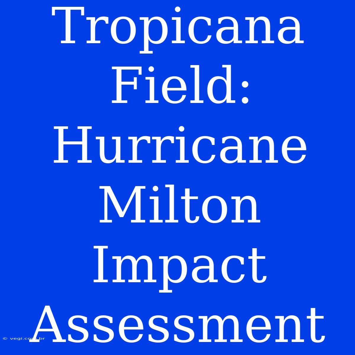 Tropicana Field: Hurricane Milton Impact Assessment