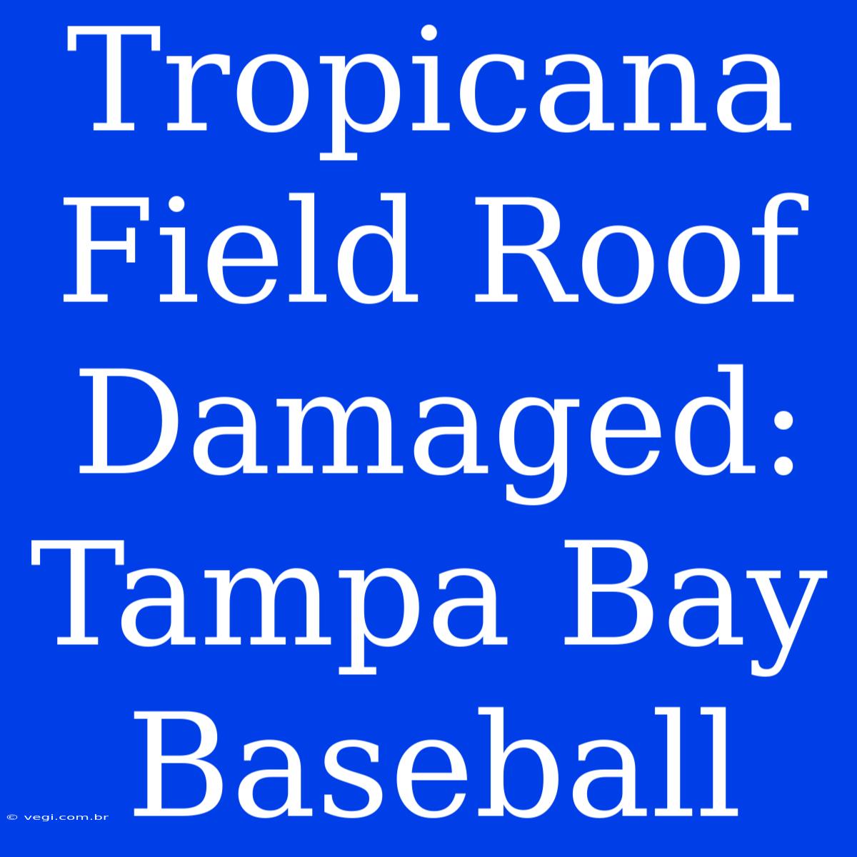 Tropicana Field Roof Damaged: Tampa Bay Baseball