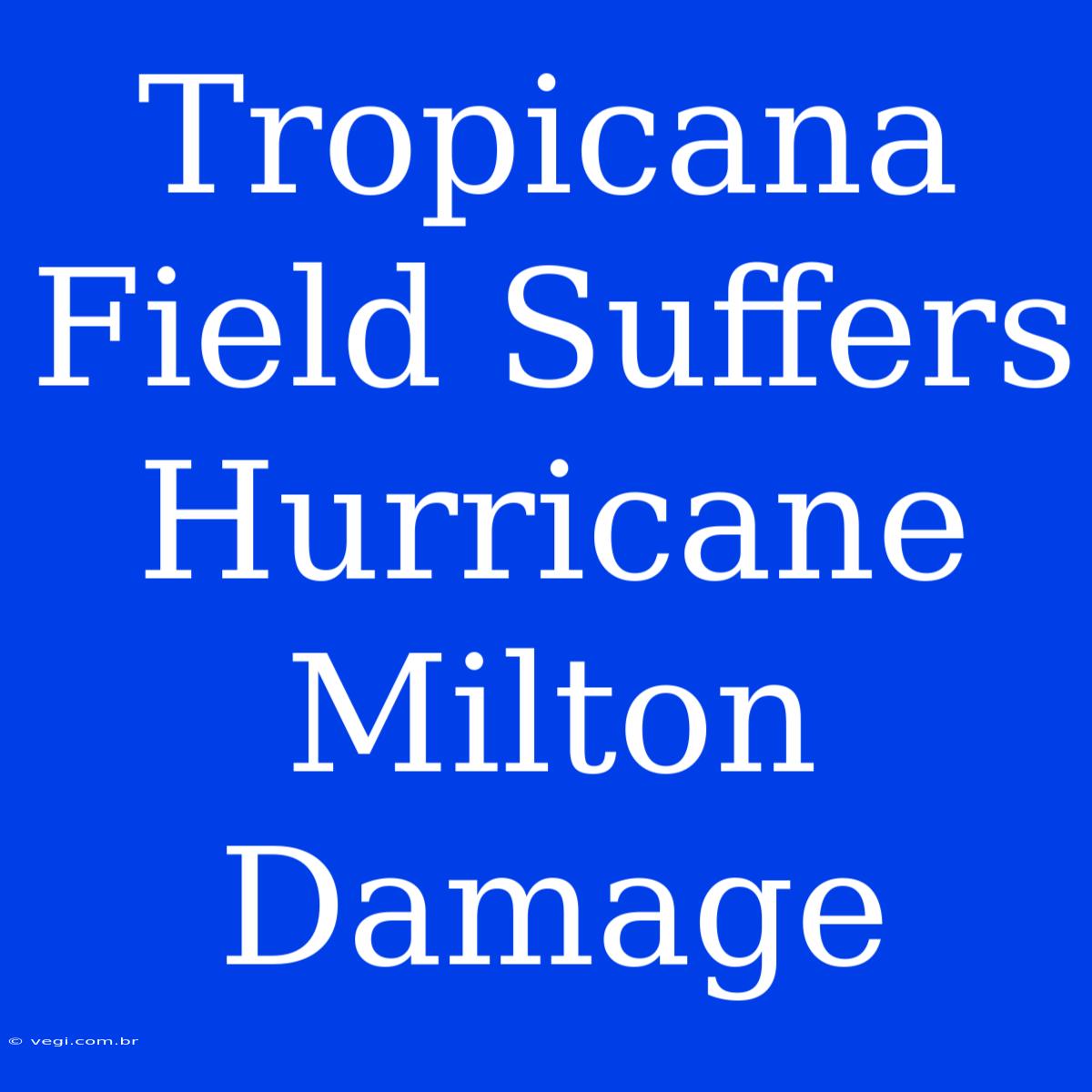 Tropicana Field Suffers Hurricane Milton Damage