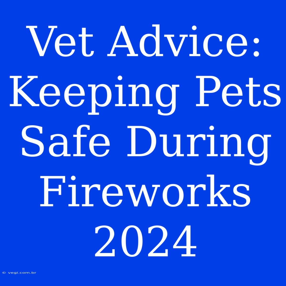 Vet Advice: Keeping Pets Safe During Fireworks 2024 