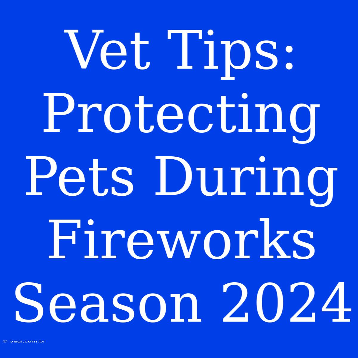 Vet Tips: Protecting Pets During Fireworks Season 2024