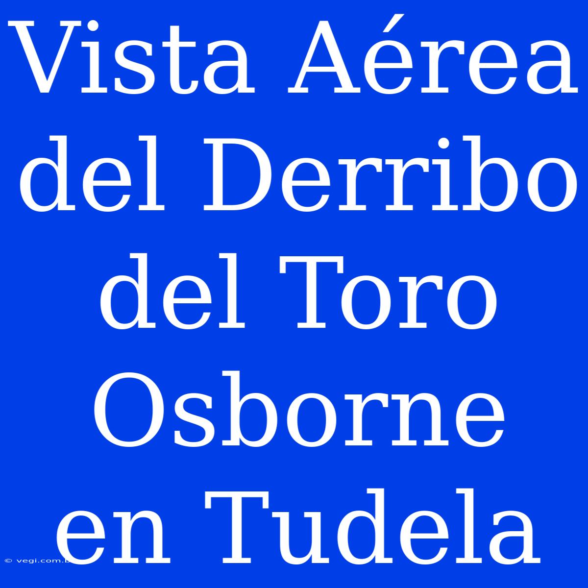 Vista Aérea Del Derribo Del Toro Osborne En Tudela