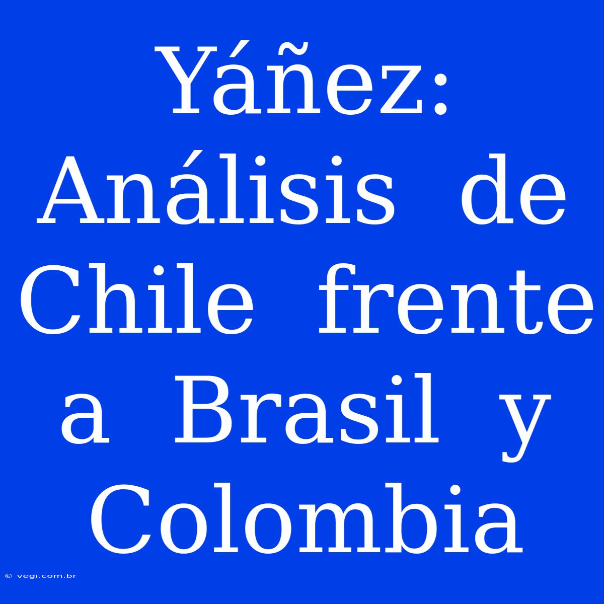 Yáñez:  Análisis  De  Chile  Frente  A  Brasil  Y  Colombia 