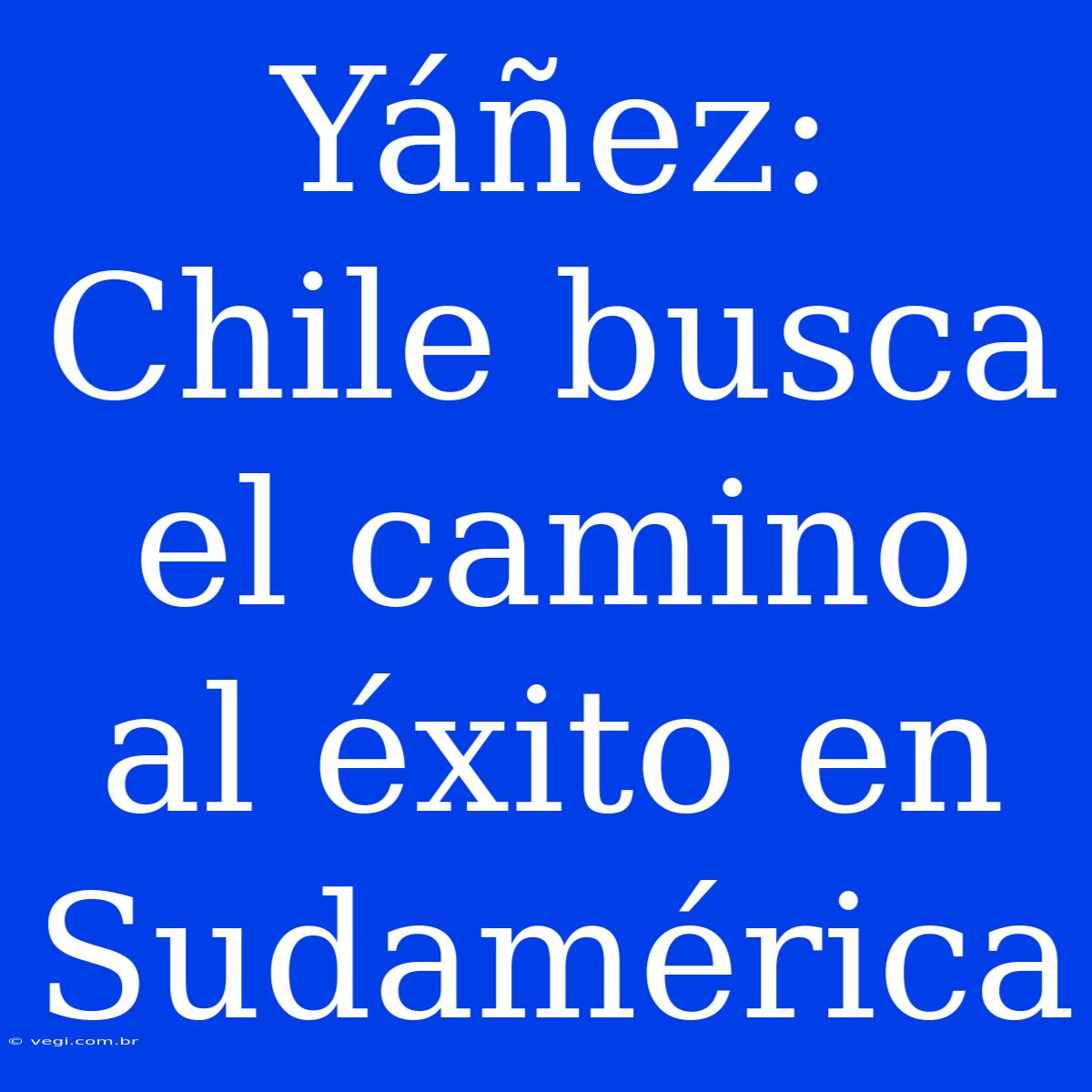 Yáñez: Chile Busca El Camino Al Éxito En Sudamérica