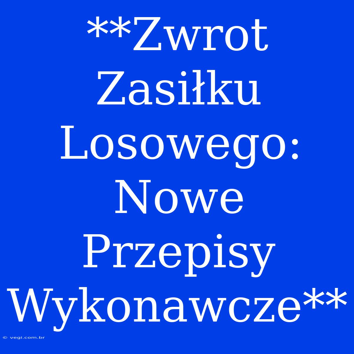 **Zwrot Zasiłku Losowego: Nowe Przepisy Wykonawcze**